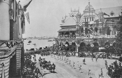 The Arrival of the Duke and Duchess of Cornwall and York at Singapore by English Photographer